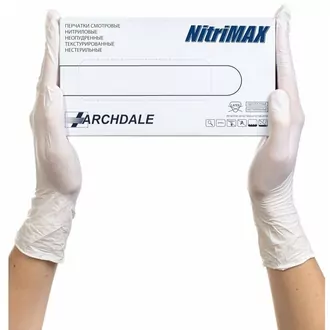 NitriMax, Перчатки нитриловые белые M (50 пар)