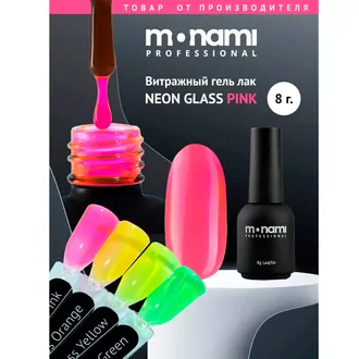 Monami, Гель-лак Neon Glass Pink (8 мл)