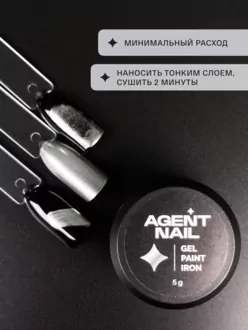 Agent Nail, Гель-краска Iron Paint №01 (5 г)