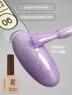 RunaRiches, Жидкий полигель Glitter Hema Free №06 (13 мл)