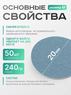 Elnail Pro, Сменные файлы-диски Titan M на мягкой основе 240гр (50 шт)