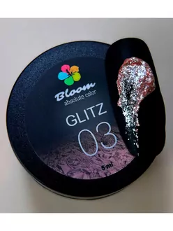 Bloom, Гель Glitz №03 розовое золото (5 г)