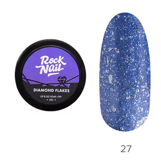 RockNail, Гель-краска Diamond Flakes 27 Blue Ice (5 г)