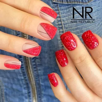 Nail Republic, Гель-лак Stone crumb №709 - Клубничный поцелуй (10 мл)