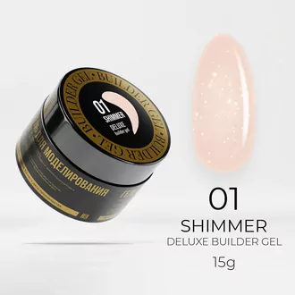 LunaLine, Гель Deluxe Shimmer для наращивания с шиммером №01 (15 г)