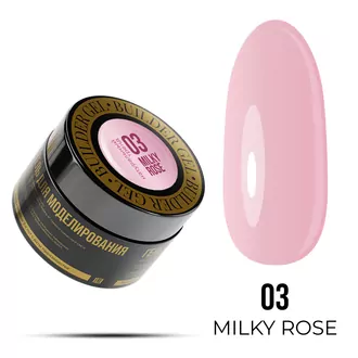 LunaLine, Гель Deluxe Milky для наращивания Rose №03 (15 мл)