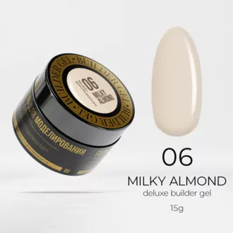 LunaLine, Гель Deluxe Milky для наращивания Almond №06 (15 мл)