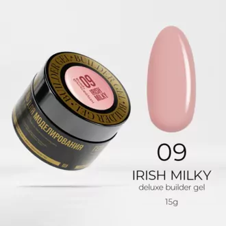 LunaLine, Гель Deluxe Milky для наращивания Irish №09 (15 мл)