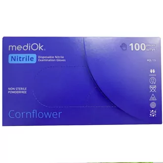mediOk, Перчатки нитриловые сиреневый - S CORNFLOWER (100 шт) mediOk, Перчатки нитриловые сиреневый - S CORNFLOWER (100 шт)