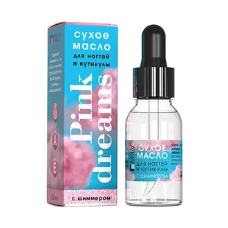Milv, Масло для ногтей сухое укрепляющее с шиммером Pink dreams (15 мл) Milv, Масло для ногтей сухое укрепляющее с шиммером Pink dreams (15 мл)