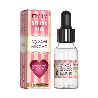 Milv, Масло для ногтей сухое укрепляющее с шиммером Spring kiss (15 мл) Milv, Масло для ногтей сухое укрепляющее с шиммером Spring kiss (15 мл)