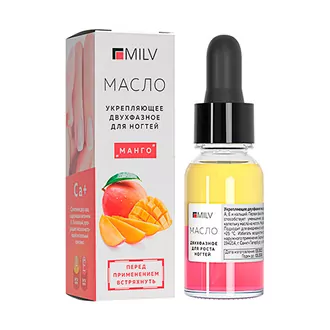 MILV, Двухфазное масло для ногтей - Манго (15 мл) MILV, Двухфазное масло для ногтей - Манго (15 мл)