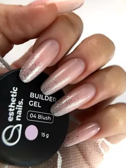 Esthetic Nails, Набор база Rubber+гель 04 Blush+топ Ultra Gloss