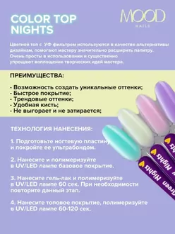 MoodNail, Набор цветных топов (4 шт по 10 г)