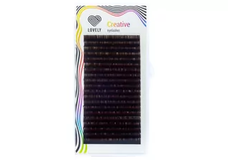 Lovely, Ресницы Тёмный шоколад 20 линий (D 0.07 10 мм)