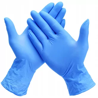 HealthDom, Перчатки нитриловые голубые - М (100 шт)