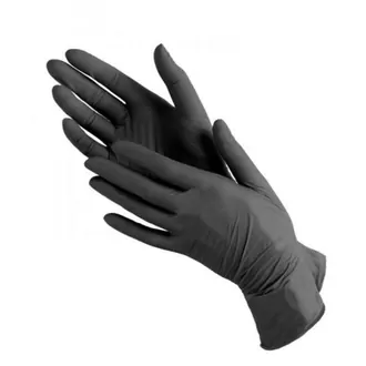 Wow!, Перчатки нитриловые - Черные XS (100 шт)