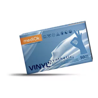 mediOk, Перчатки виниловые Vitryle - голубые XL (100 шт)