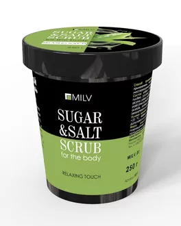 Milv, Cкраб cахарно-солевой для тела Зелёный чай (250 г)