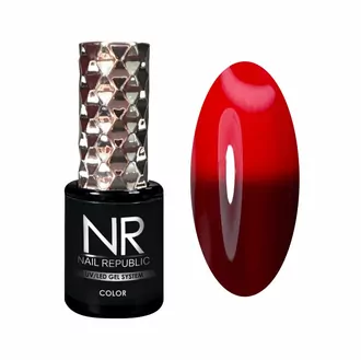 Nail Republic, Гель-лак Thermo Color 607 - Коричневый-красный (10 мл)