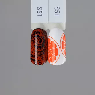 Swanky Stamping, Лак для стемпинга S51 Vermillion Orange (6 мл)