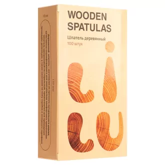 Irisk, Шпатели Lilu деревянные в коробке 150х18х1,5 мм (100 шт)
