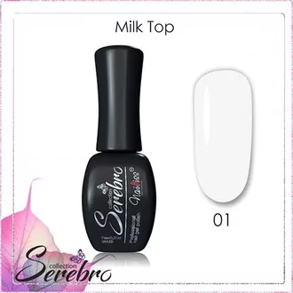 Serebro, Молочный топ для гель-лака Milk top №01 (11 мл)