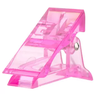 Irisk, Зажим-прищепка пластиковая для фиксации верхних форм, прозрачно-розовая (1 шт)