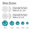 Swarovski, Мини-набор страз Blue Zircon (30 шт)