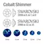 Swarovski, Мини-набор страз Cobalt Shimmer (30 шт)