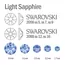 Swarovski, Мини-набор страз Light Sapphire (30 шт)