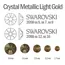 Swarovski, Мини-набор Crystal Metallic Light Gold (30 шт)