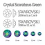 Swarovski, Мини-набор Crystal Scarabeus Green (30 шт)