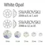 Swarovski, Мини-набор страз White Opal (30 шт)