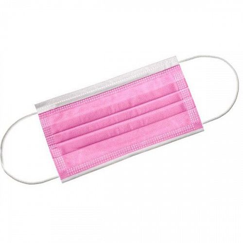 Cons nail, Маски медицинские - Розовые (50 шт)