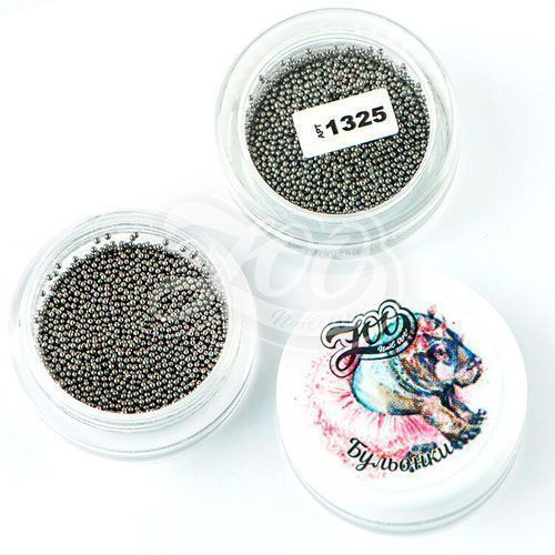 Zoo Nail Art, Бульонки - Черные 0,8 мм (10гр)
