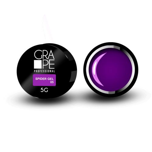 Grape, Гель-краска Spider Gel фиолетовая №05 (5 г)