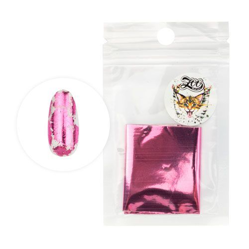 Zoo Nail Art, Фольга переводная Розовая