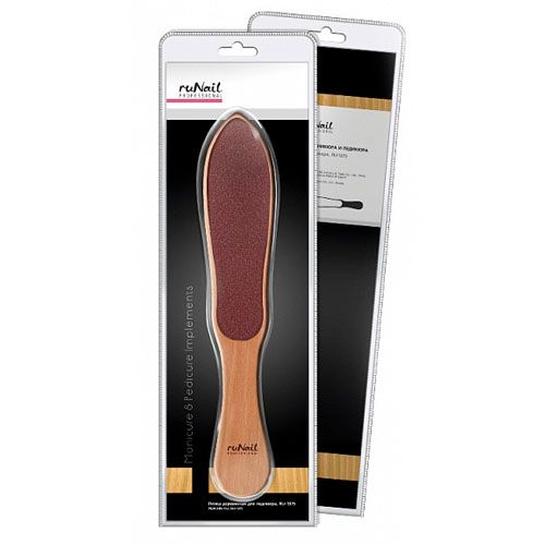 ruNail, Пилка для педикюра (деревянная) 100/240 грит