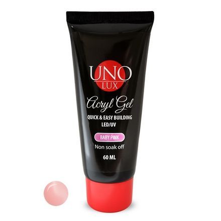 Uno Lux, AcrylGel - акригель Baby Pink (60 мл)
