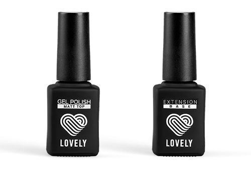 Комплект, Lovely, База для/донаращивания + Топ (2х12 мл)