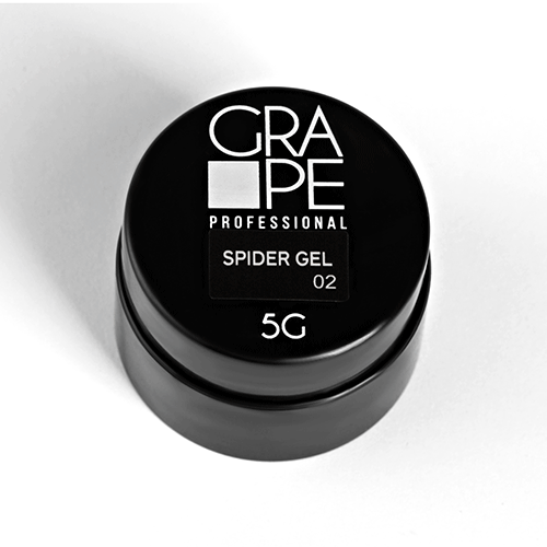 Grape, Гель-краска Spider Gel чёрная №02 (5 г)