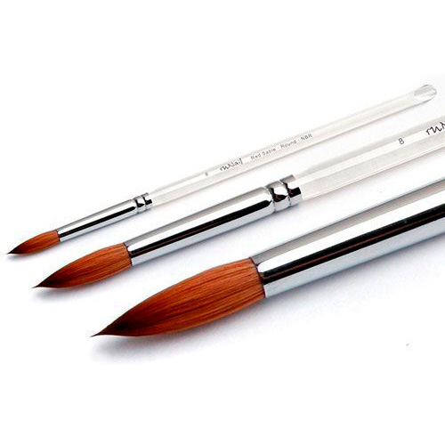 ruNail, Кисть для акрила Red Sable Round NBR №8