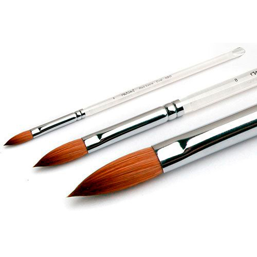 ruNail, Кисть для акрила Red Sable Oval NBO №8